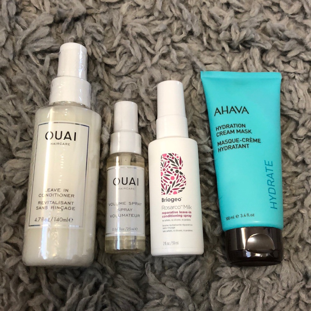Ouai and briogeo hair treatments and Ahava face